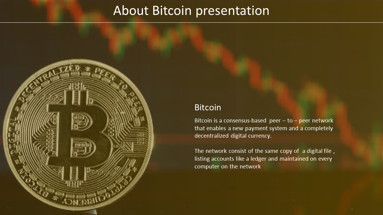 A One Noded Bitcoin PowerPoint Presentation Slide